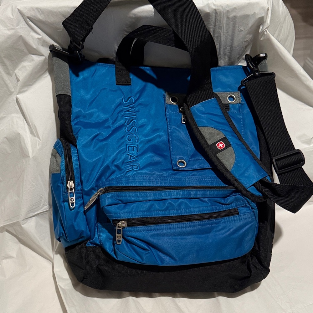 SwissGear Men's Blue and Black Messenger Bag